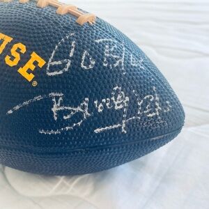 Go Blue Big House Football signed by Coach Brady Hoke.